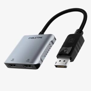 8K DisplayPort To Dual HDMI Adapter For 4K Dual Monitor