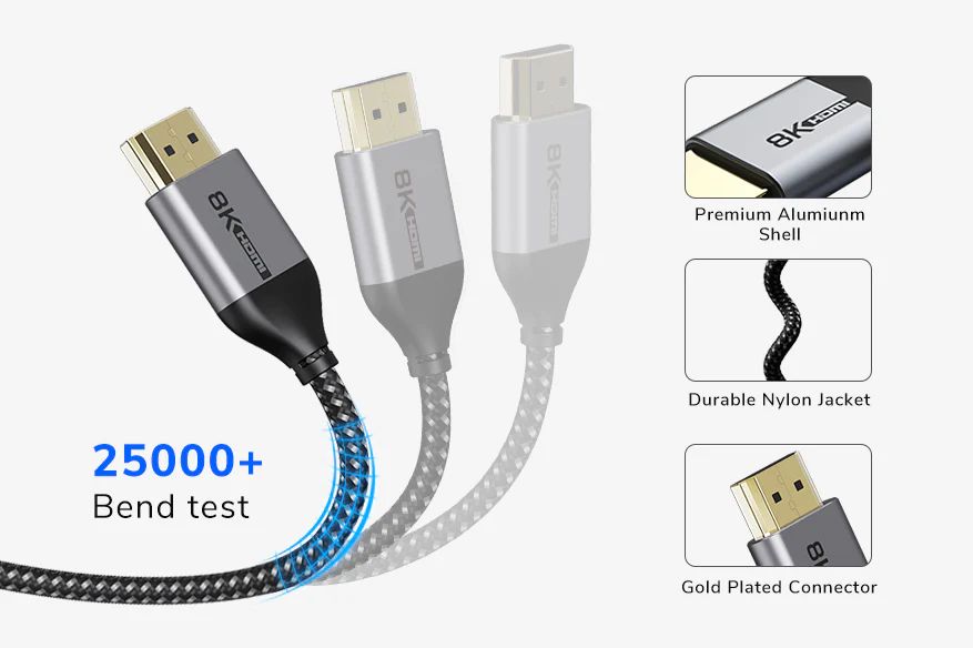 Ultra Thin and Durable HDMI 2.1 Cable