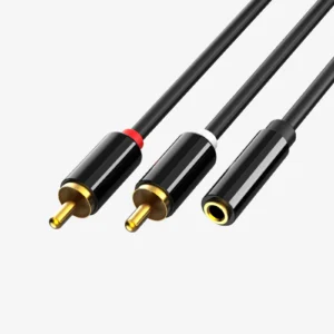 3.5mm Female To 2 RCA Male Cable Audio Y Adapter
