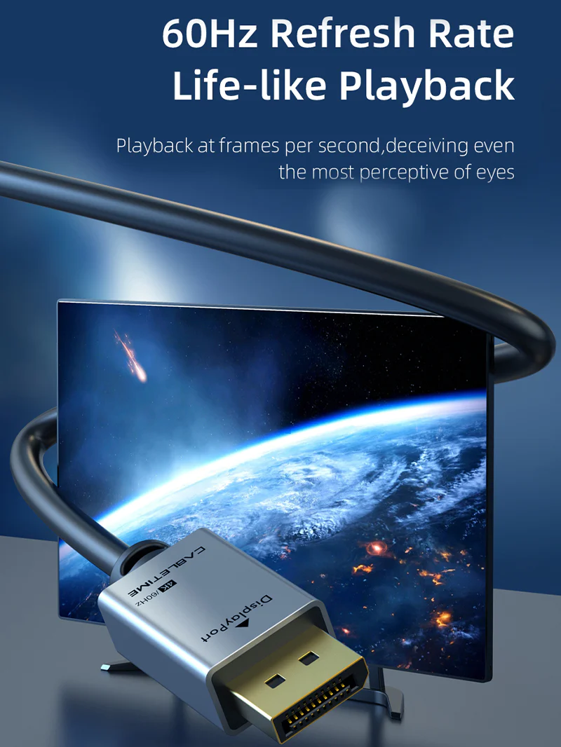DisplayPort To DisplayPort 1.2 Cable 4K 60Hz 1m 3m 5m