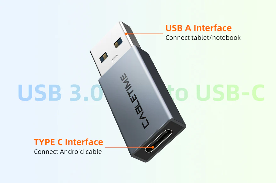 USB 3.0 A Male to USB-C Female Adapter