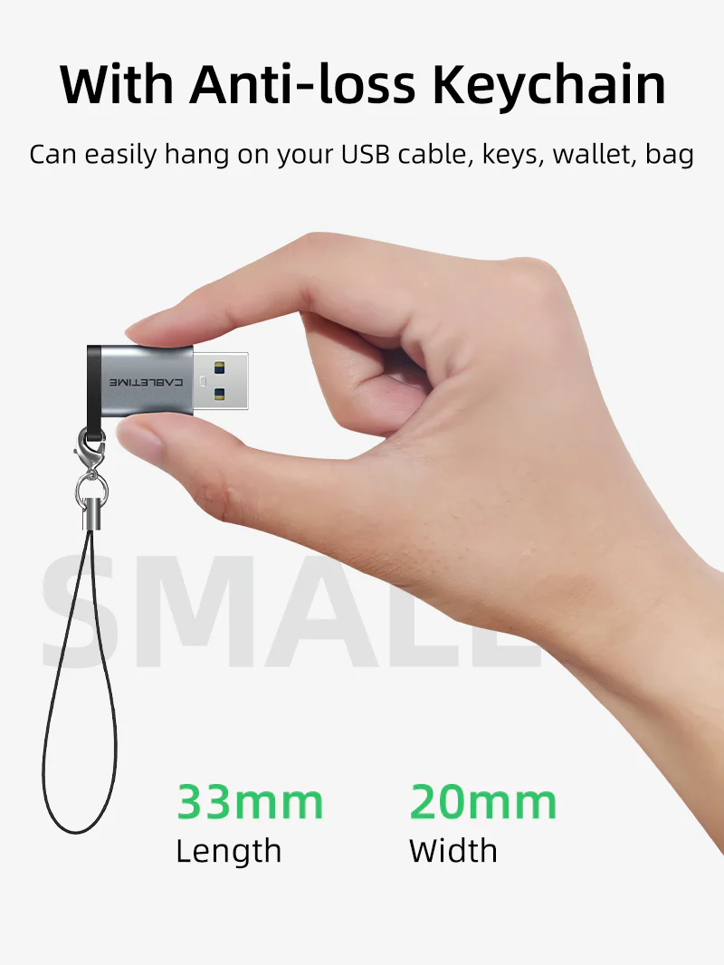 USB C Female To USB A Male Adapter 5Gbps